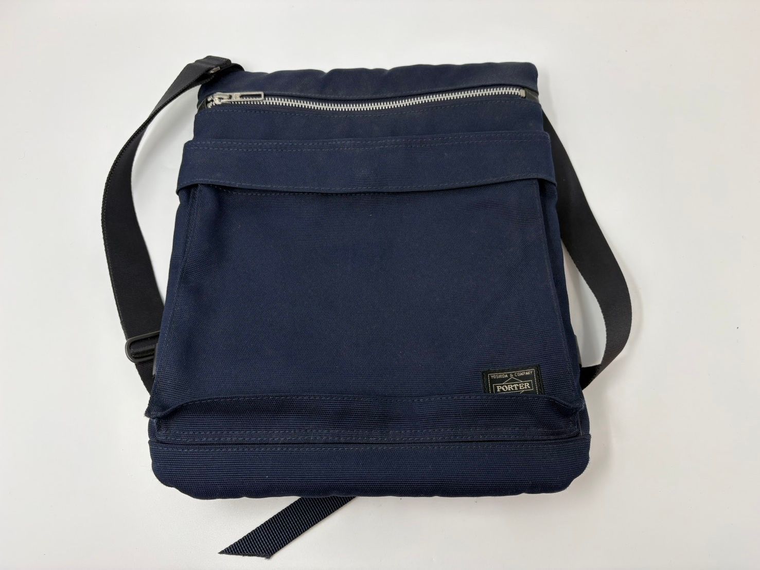 ◆PORTER ポーター ショルダーバッグ ミュゼット ネイビー系 中古◆21523★