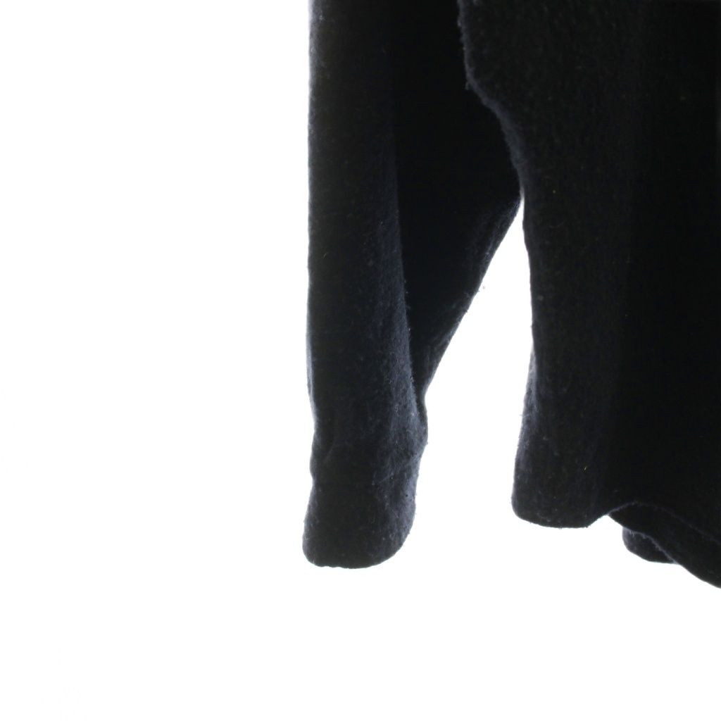 コモリ COMOLI 22AW 縮絨ウールハーフジップシャツ 1 黒 ブラック 襟付き 長袖 W03-02011 /AN34