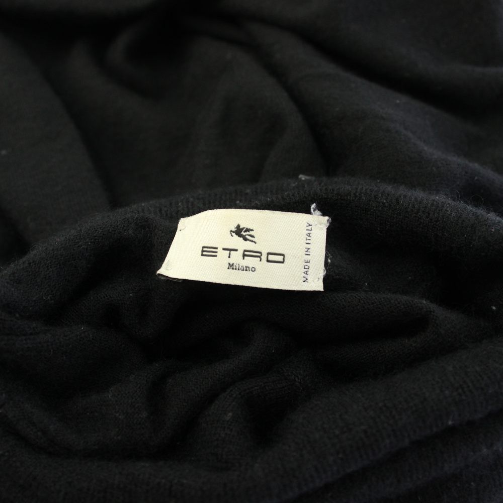 エトロ ETRO ニット セーター タートルネック カシミヤ100％ 長袖 薄手 L 黒 ブラック 212-1M507-9793 /TK