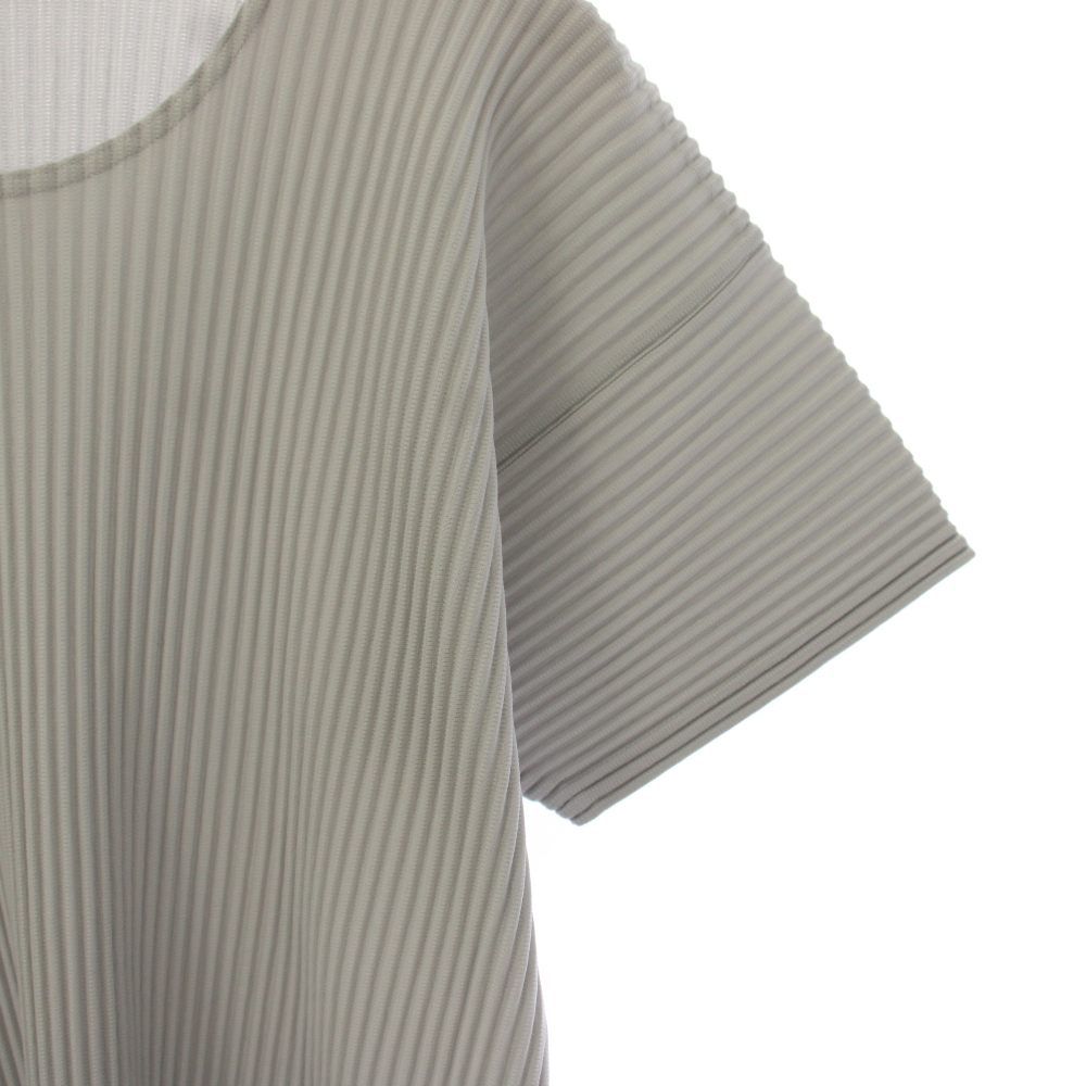 オムプリッセイッセイミヤケ HOMME PLISSE ISSEY MIYAKE Basic プリーツ Tシャツ カットソー 半袖 4 グレー HP37JK320 /BM