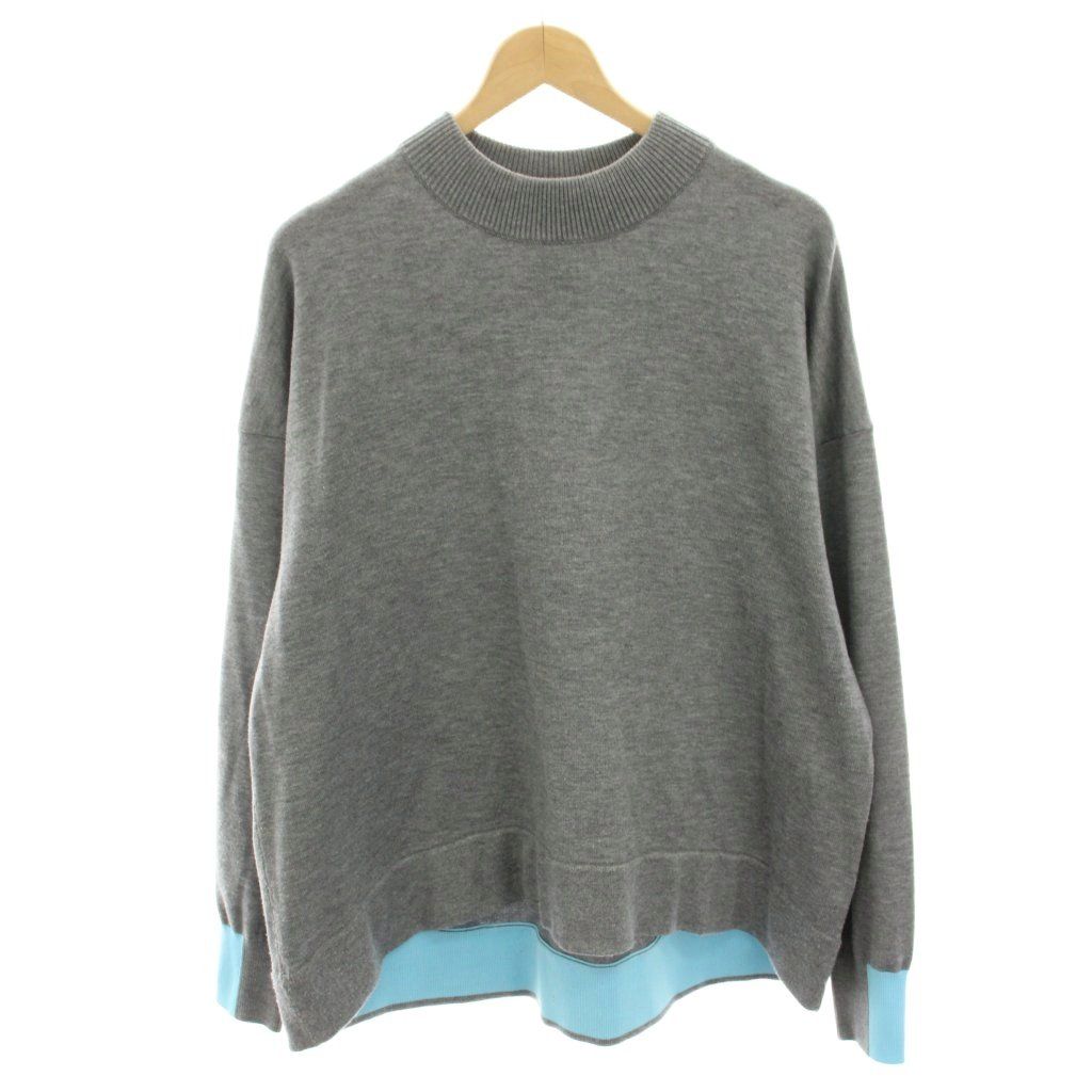 ナゴンスタンス nagonstans a-line pullover ニット セーター 長袖 ウール混 M グレー 470HA470-1260 /HN