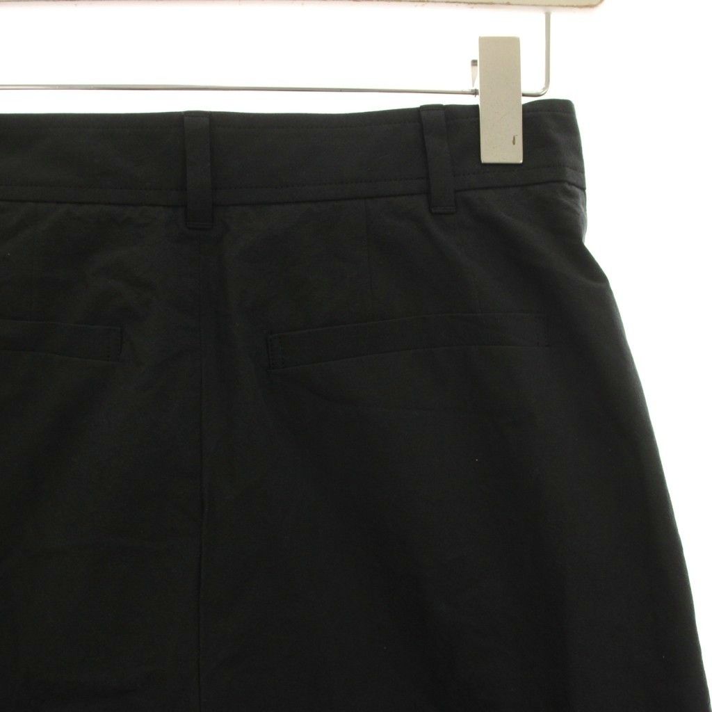 エルニ ELENI 25SS コットンシルクタイプライターパンツ ワイド 36 黒 ブラック 25030240505020 /YM