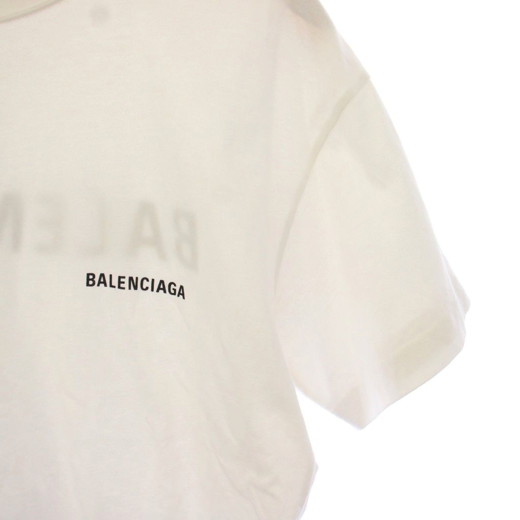 バレンシアガ BALENCIAGA 21SS ロゴ Tシャツ カットソー 半袖 XS 白