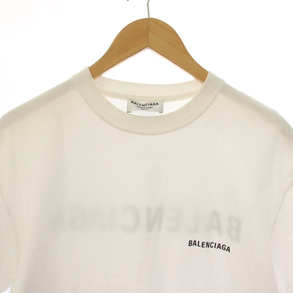 バレンシアガ BALENCIAGA 21SS ロゴ Tシャツ カットソー 半袖 XS 白 612965 TIVG5 /BM バレンシアガ BALENCIAGA 21SS ロゴ Tシャツ カットソー 半袖 XS 白 612965 TIVG5 /BM