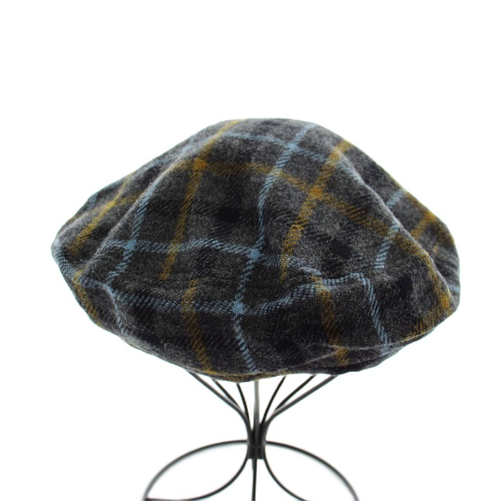 アンダーカバー UNDERCOVER × キジマ タカユキ KIJIMA TAKAYUKI CHECKED WOOL BERET ベレー帽 帽子 チェック柄 3 グレー 水色 ライトブルー UCZ4H03 /AN6 アンダーカバー UNDERCOVER × キジマ タカユキ KIJIMA TAKAYUKI CHECKED WOOL BERET ベレー帽 帽子 チェック柄 3 グレー 水色 ライトブルー UCZ4H03 /AN6