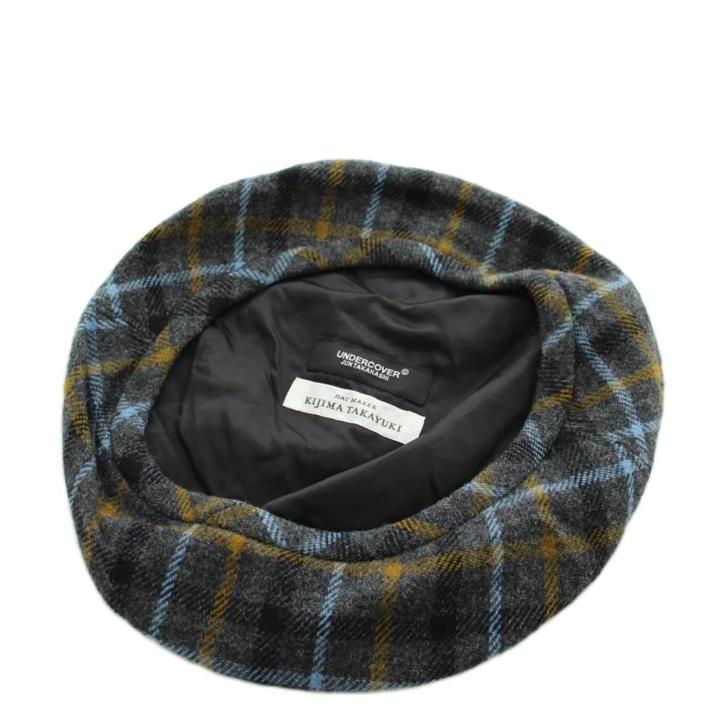 アンダーカバー UNDERCOVER × キジマ タカユキ KIJIMA TAKAYUKI CHECKED WOOL BERET ベレー帽 帽子 チェック柄 3 グレー 水色 ライトブルー UCZ4H03 /AN6 アンダーカバー UNDERCOVER × キジマ タカユキ KIJIMA TAKAYUKI CHECKED WOOL BERET ベレー帽 帽子 チェック柄 3 グレー 水色 ライトブルー UCZ4H03 /AN6