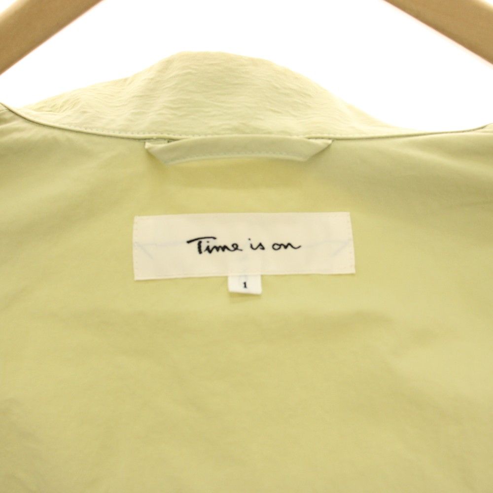 タイムイズオン Time is on MACローリークラシックジャンパー MAC LOWLY CLASSIC JUMPER ステンカラージャケット ナイロン ジップアップ 1 黄緑 イエローグリーン T230-B950 /HN