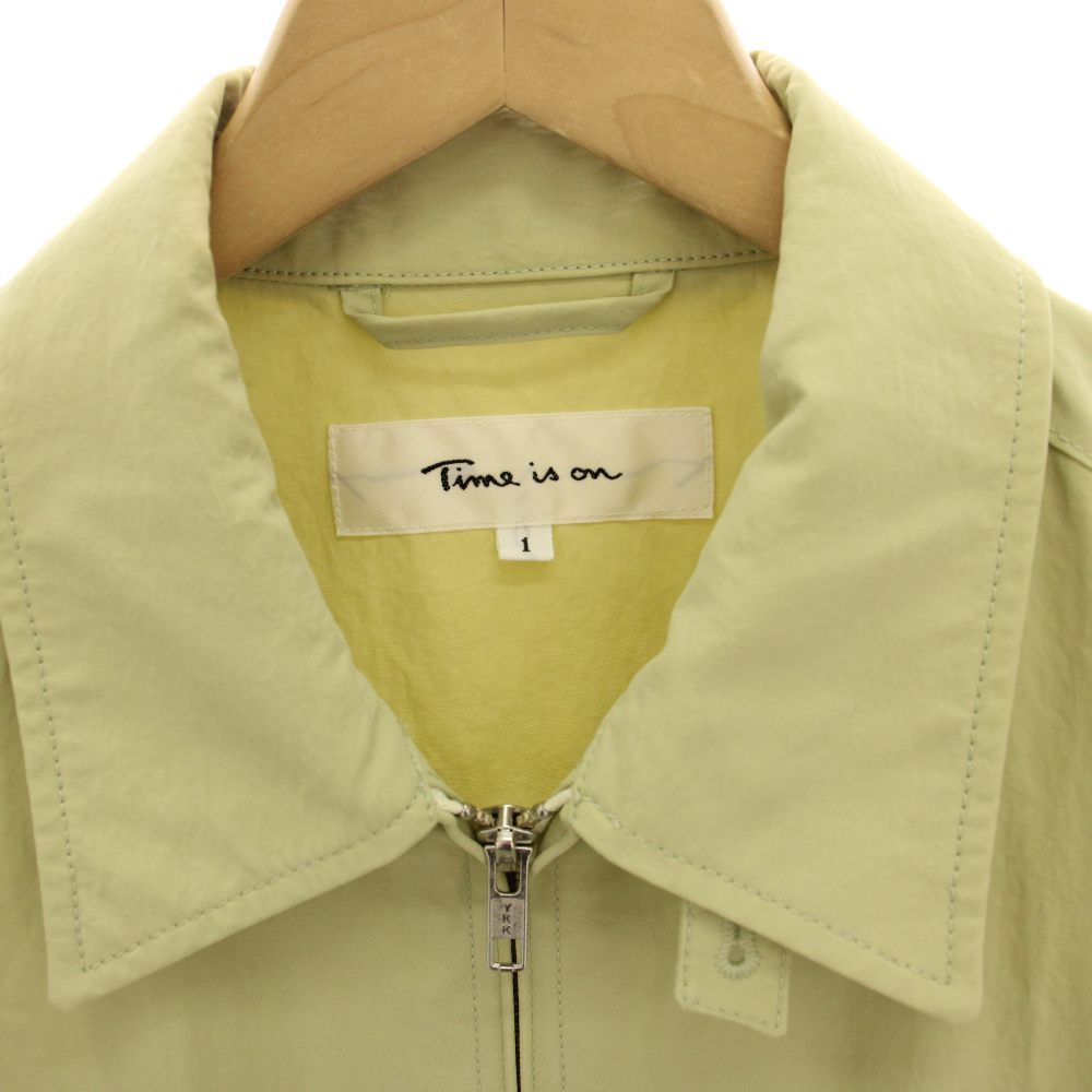 タイムイズオン Time is on MACローリークラシックジャンパー MAC LOWLY CLASSIC JUMPER ステンカラージャケット ナイロン ジップアップ 1 黄緑 イエローグリーン T230-B950 /HN