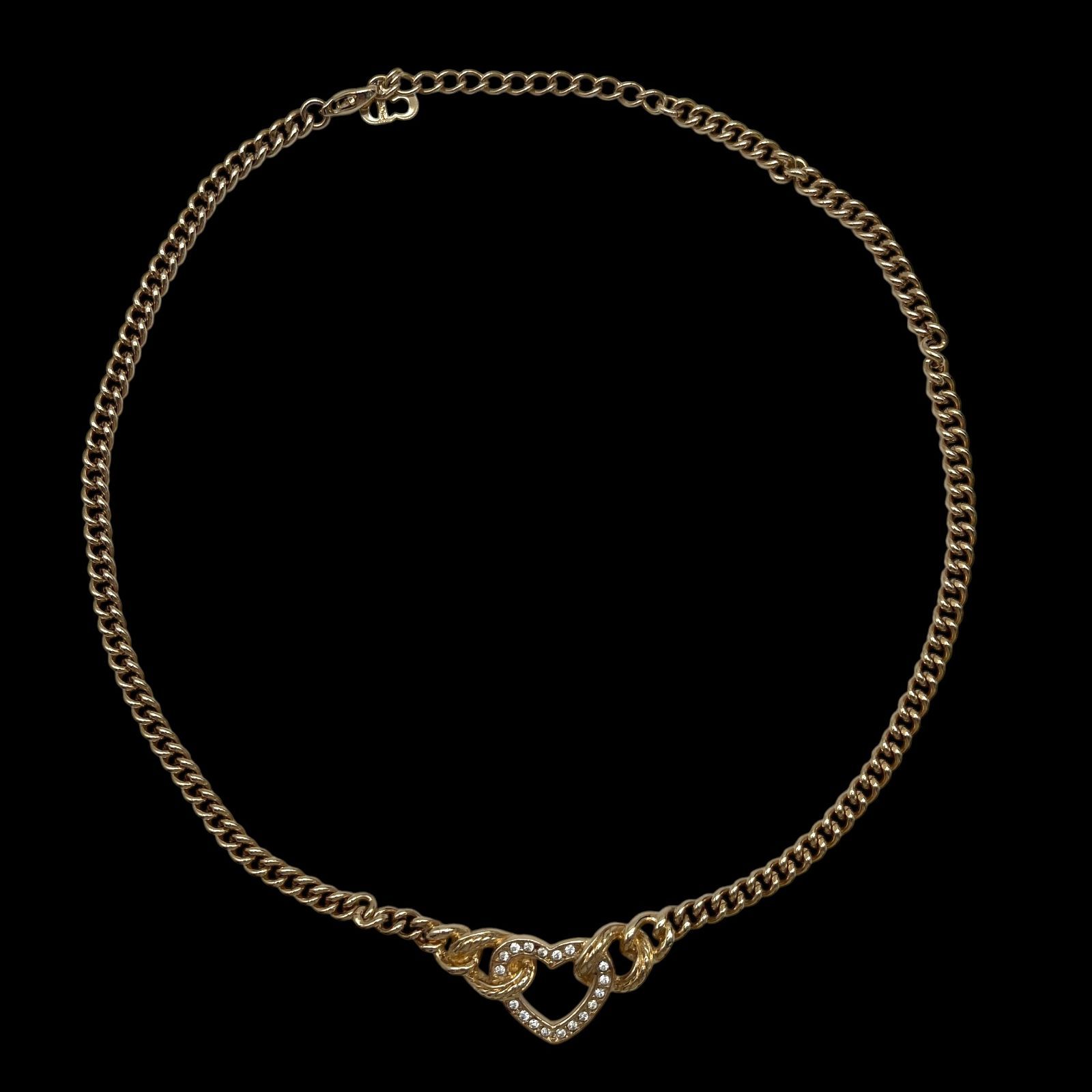 希少 Christian Dior クリスチャンディオール ネックレス ハート