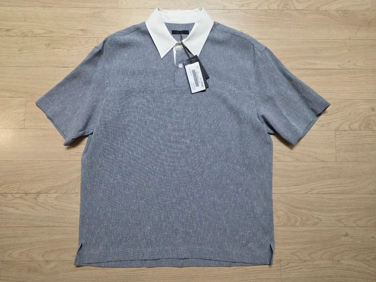 JILLSTUART NEWYORK(ジルスチュアートニューヨーク) リネン ブレンド カラ Tシャツ L 105 320,000ウォン ブルー