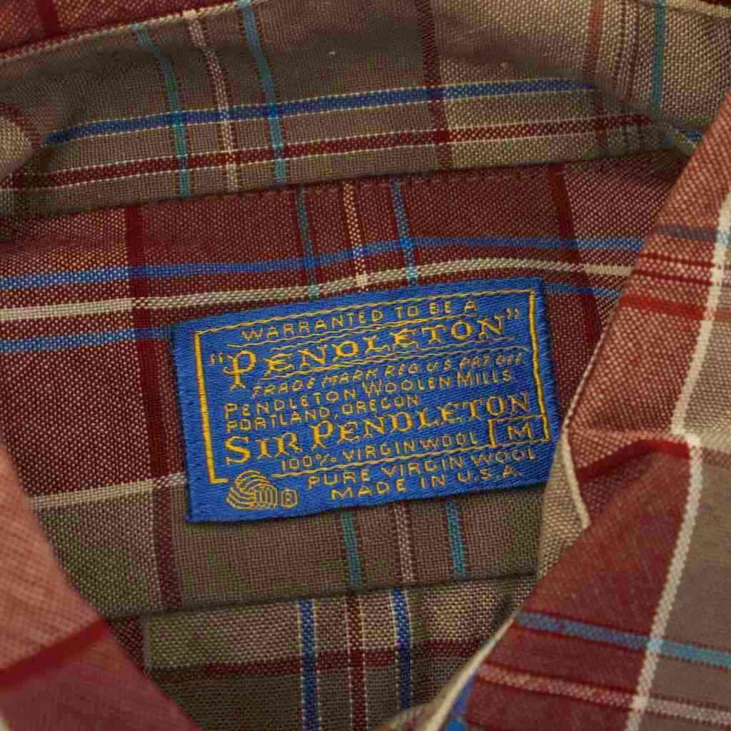 ペンドルトン PENDLETON 70s ヴィンテージ カジュアルシャツ 長袖 チェック柄 M 茶 ブラウン グレージュ /KU ペンドルトン PENDLETON 70s ヴィンテージ カジュアルシャツ 長袖 チェック柄 M 茶 ブラウン グレージュ /KU