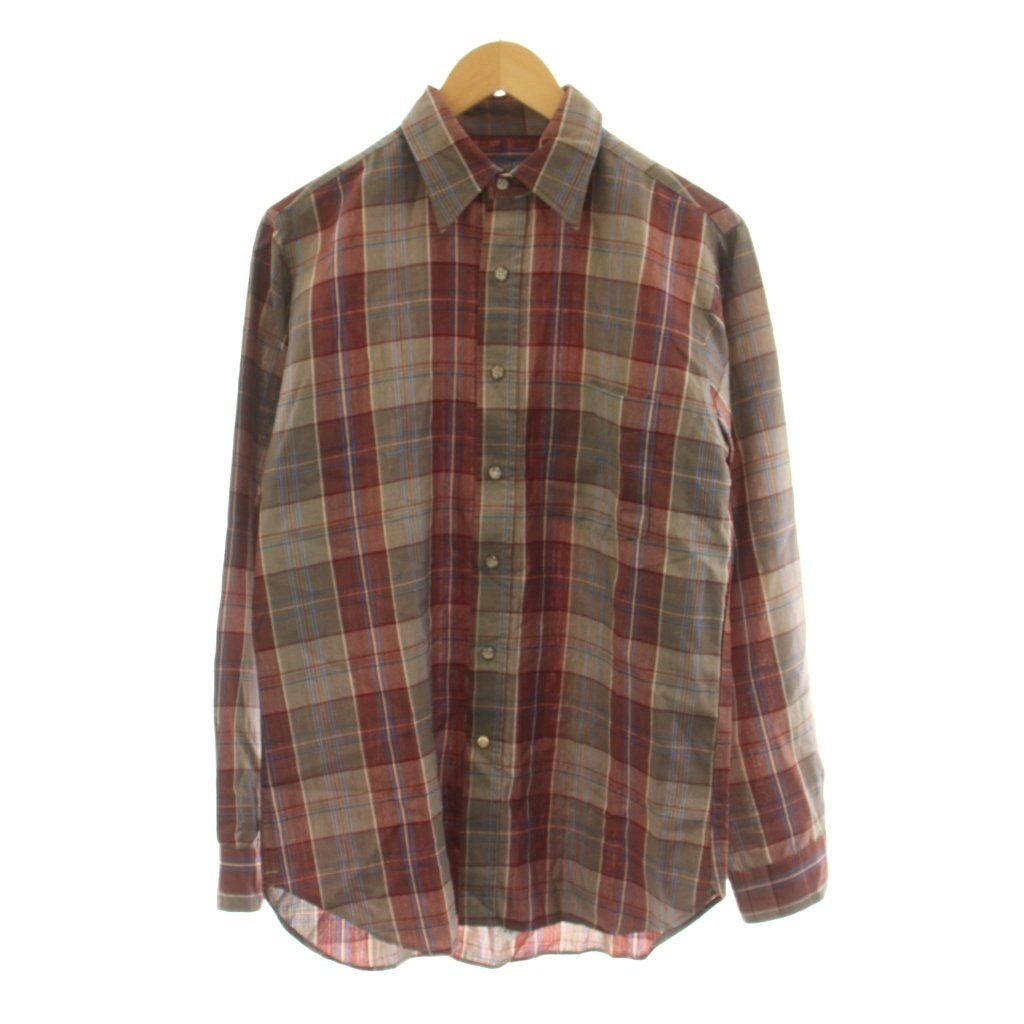 ペンドルトン PENDLETON 70s ヴィンテージ カジュアルシャツ 長袖 チェック柄 M 茶 ブラウン グレージュ /KU