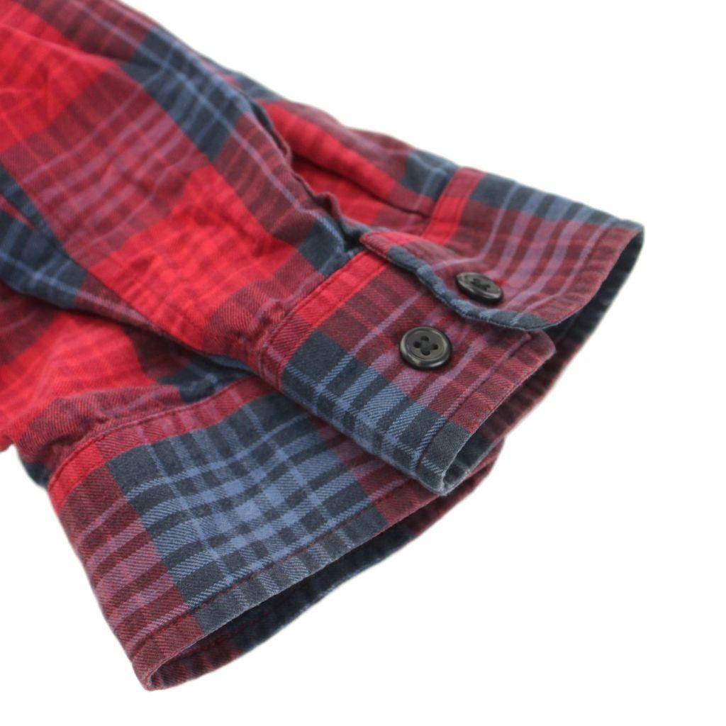 シュプリーム SUPREME Ombre Plaid Shirt シャツ 長袖 チェック柄 M 赤 レッド 紺 ネイビー /AN64