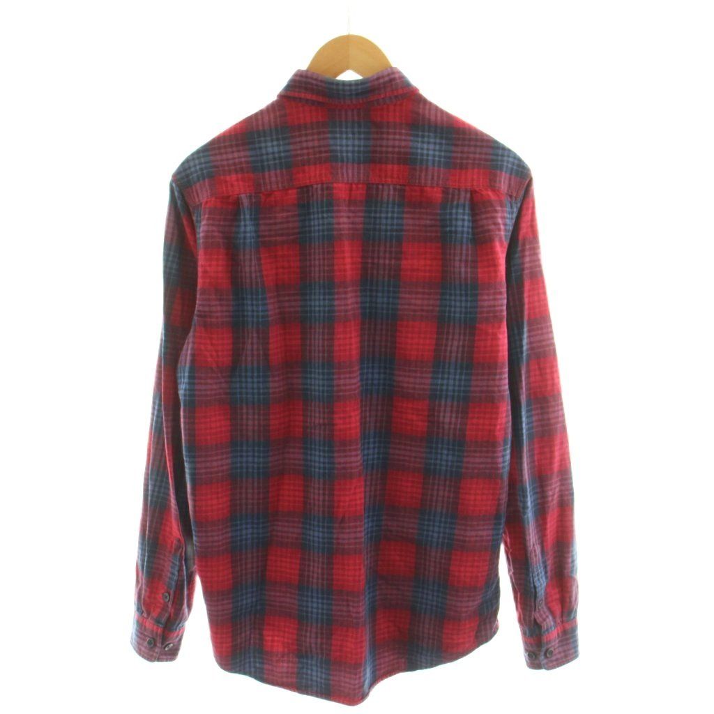 シュプリーム SUPREME Ombre Plaid Shirt シャツ 長袖 チェック柄 M 赤