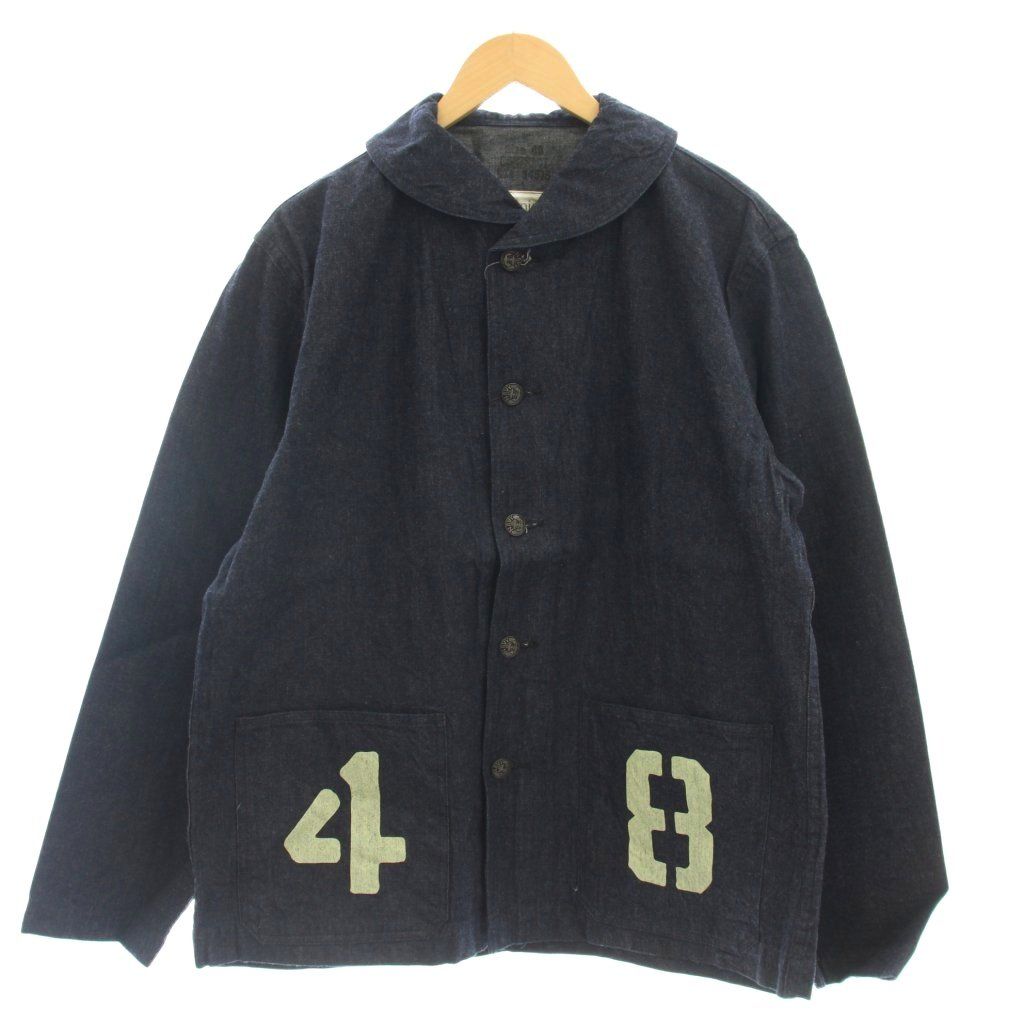 バズリクソンズ BUZZ RICKSON’S fennica BEAMS デニムジャケット ペイント 40 ネイビー 紺 BR14584FE /☆G