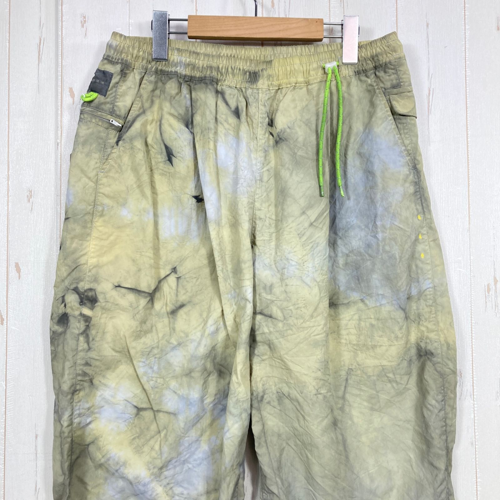 ✉️Men's 3 イエロー系 迷迭香 ( マンネンロウ ) ナイロン ハーベスト トレーナー 噴湯丘 エディション タイダイ NYLON HARVEST TRAINER 噴湯丘 Edition Tie-dye 生産終了モデル 入手困難 ネオ