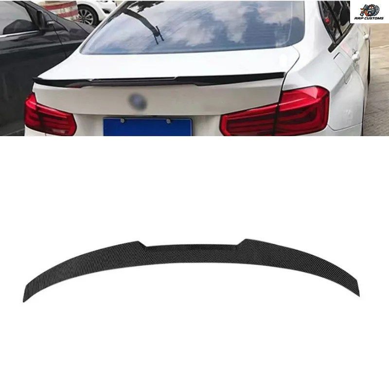 BMW 3シリーズ F30 M3 M4 MP PSMスタイル 2013-2019用 リアトランクスポイラーウィングリップ リアルーフディフューザー テールフィン カー