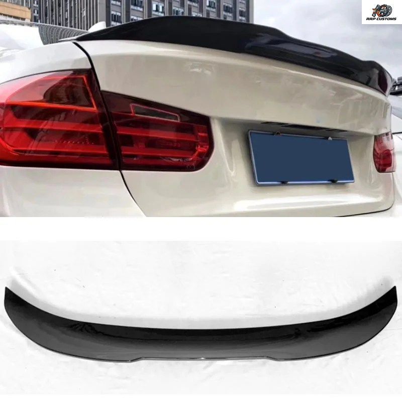 BMW 3シリーズ F30 M3 M4 MP PSMスタイル 2013-2019用 リアトランクスポイラーウィングリップ リアルーフディフューザー テールフィン カー