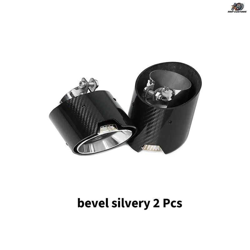 BMW 3 4シリーズ G20 G22 320 425 430用マフラーチップテールパイプ交換用カーボンファイバーステンレススチール排気システムノズル