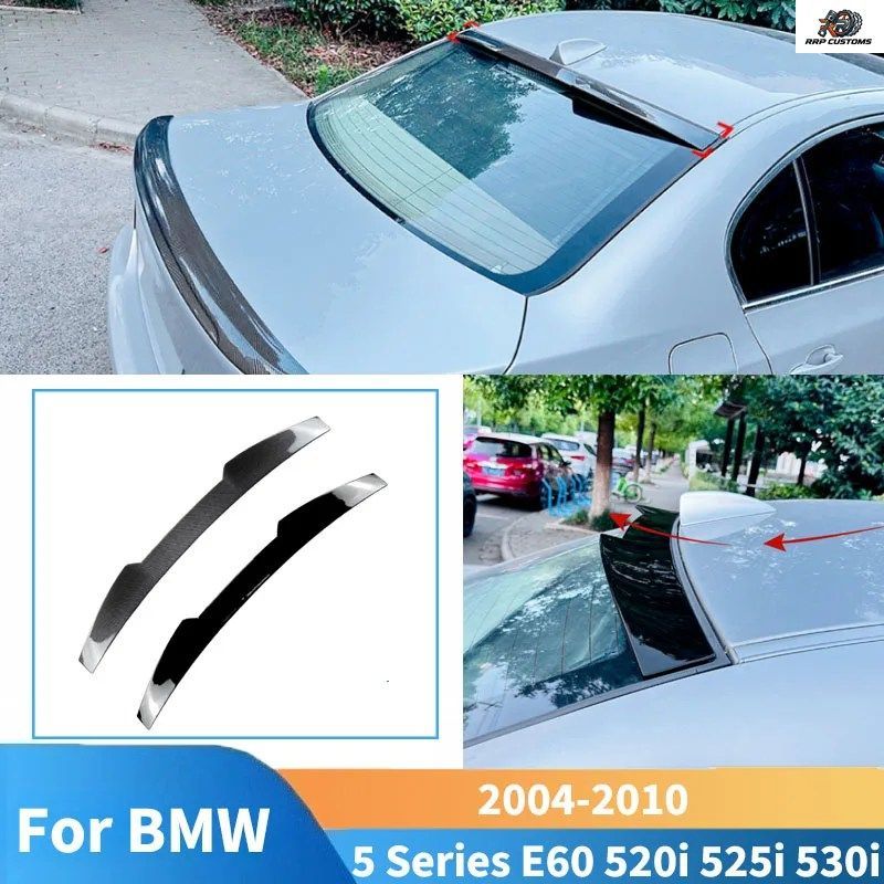 BMW 5シリーズ E60 520i 525i 530i 2004 2005-2010用リアルーフリップスポイラーリアトランクウィングボディキットテールフィンアクセサリ