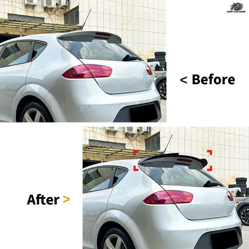 Seat Leon MK2.5 2009-2012用リアトランクスポイラーウィングリップボディキットディフューザー固定ウィンドウィングスプリッターテールフ