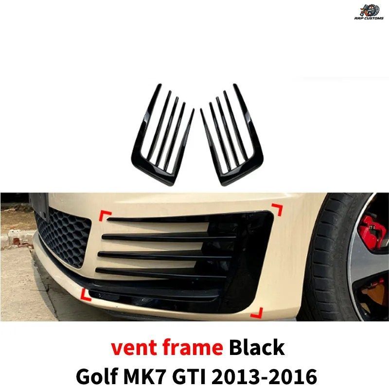 フォルクスワーゲン ゴルフ MK7 GTI 2013 2014 2015-2017 車用フロントバンパーリップロワースプリッタートリムベントフレームアクセサリー