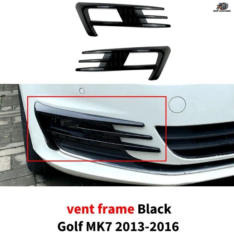 フォルクスワーゲン ゴルフ MK7 GTI 2013 2014 2015-2017 車用フロントバンパーリップロワースプリッタートリムベントフレームアクセサリー