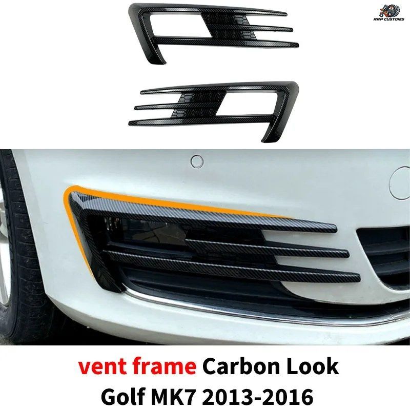 フォルクスワーゲン ゴルフ MK7 GTI 2013 2014 2015-2017 車用フロントバンパーリップロワースプリッタートリムベントフレームアクセサリー