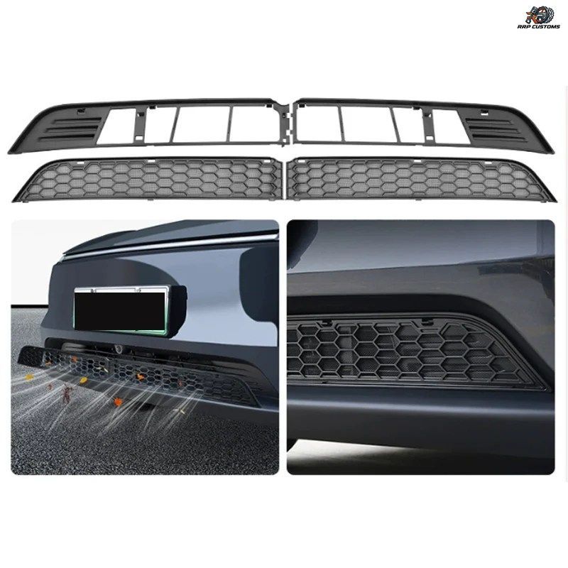 2025年新型テスラ モデルY用フロントバンパーグリルメッシュエアインレットベントカバーグリルガードプロテクター防虫ネットアクセサリー