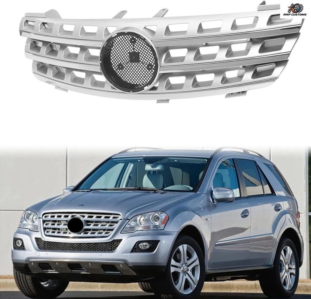 メルセデスベンツ ML W164 ML300 320 350 400 500 2005-2008 用レーシンググリル、車のフロントバンパーグリル、ボンネット、ボディキット メルセデスベンツ ML W164 ML300 320 350 400 500 2005-2008 用レーシンググリル、車のフロントバンパーグリル、ボンネット、ボディキット