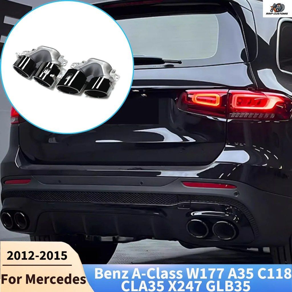 メルセデスベンツ Aクラス W177 A35 C118 CLA35 X247 GLB35 用リアバンパー排気テールパイプマフラー自動車排気部品ボディキット