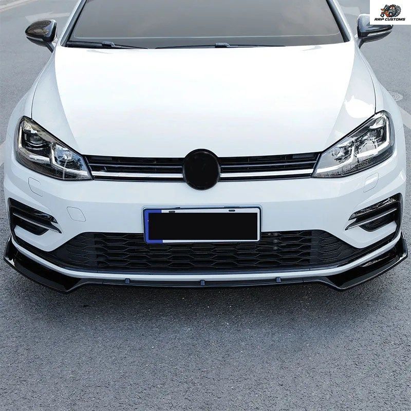フォルクスワーゲン ゴルフ 7 7.5 7.5R GTI 7R-line 2012-2019 用 フロントバンパーリップスプリッターパーツ フロントブレードアクセサリ