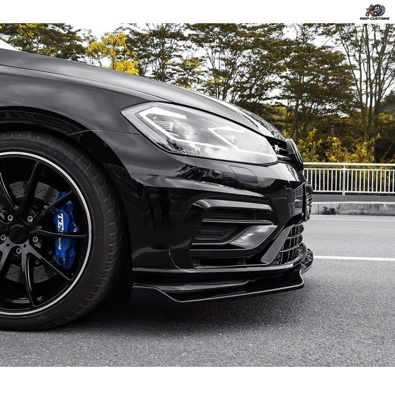 フォルクスワーゲン ゴルフ 7 7.5 7.5R GTI 7R-line 2012-2019 用 フロントバンパーリップスプリッターパーツ フロントブレードアクセサリ