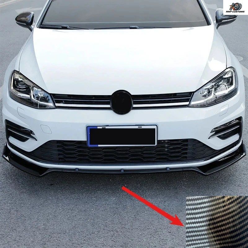 フォルクスワーゲン ゴルフ 7 7.5 7.5R GTI 7R-line 2012-2019 用 フロントバンパーリップスプリッターパーツ フロントブレードアクセサリ