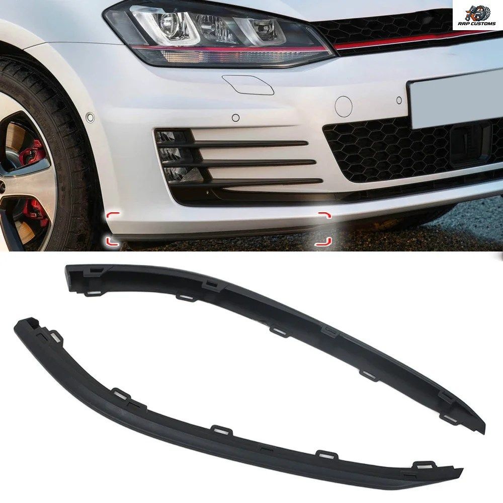 フォルクスワーゲン ゴルフ MK7 GTI 2013 2014 2015-2017 車用フロントバンパーリップロワースプリッタートリムベントフレームアクセサリー