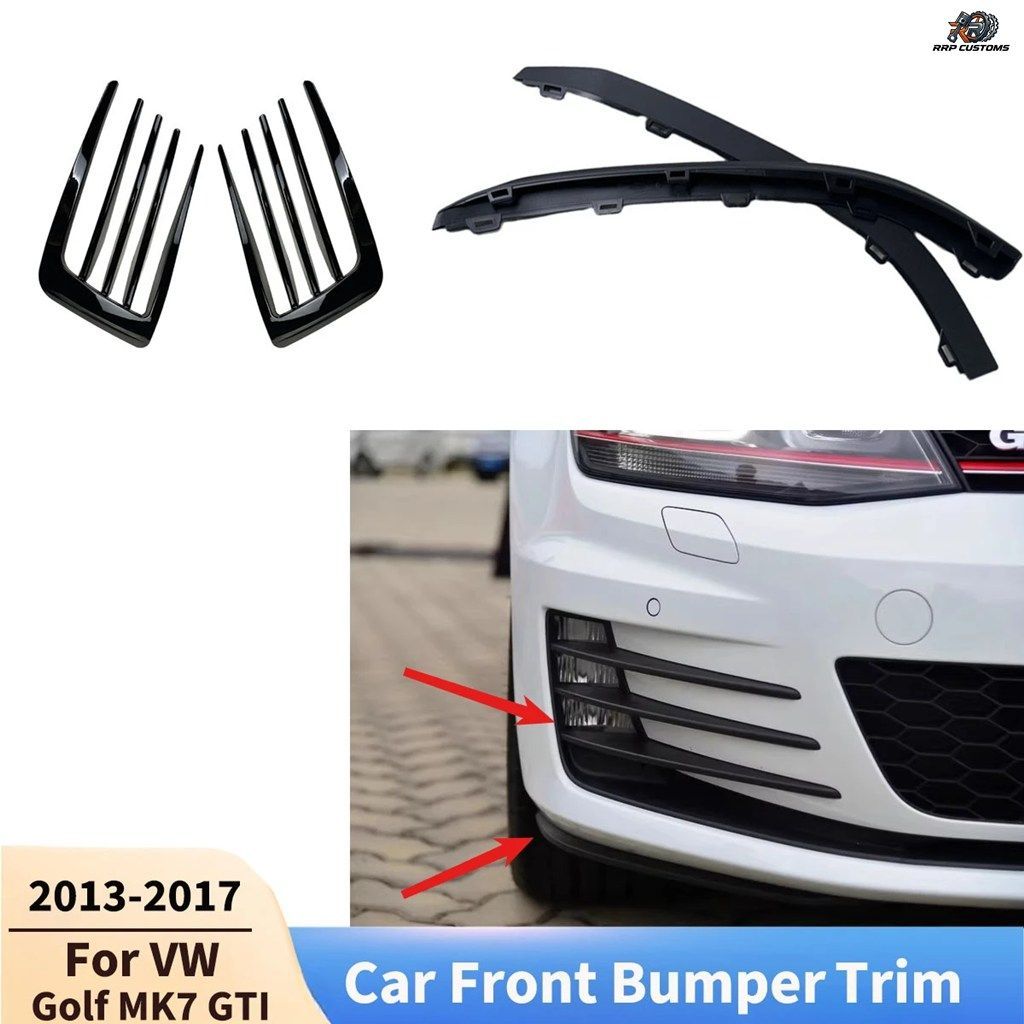 フォルクスワーゲン ゴルフ MK7 GTI 2013 2014 2015-2017 車用フロントバンパーリップロワースプリッタートリムベントフレームアクセサリー