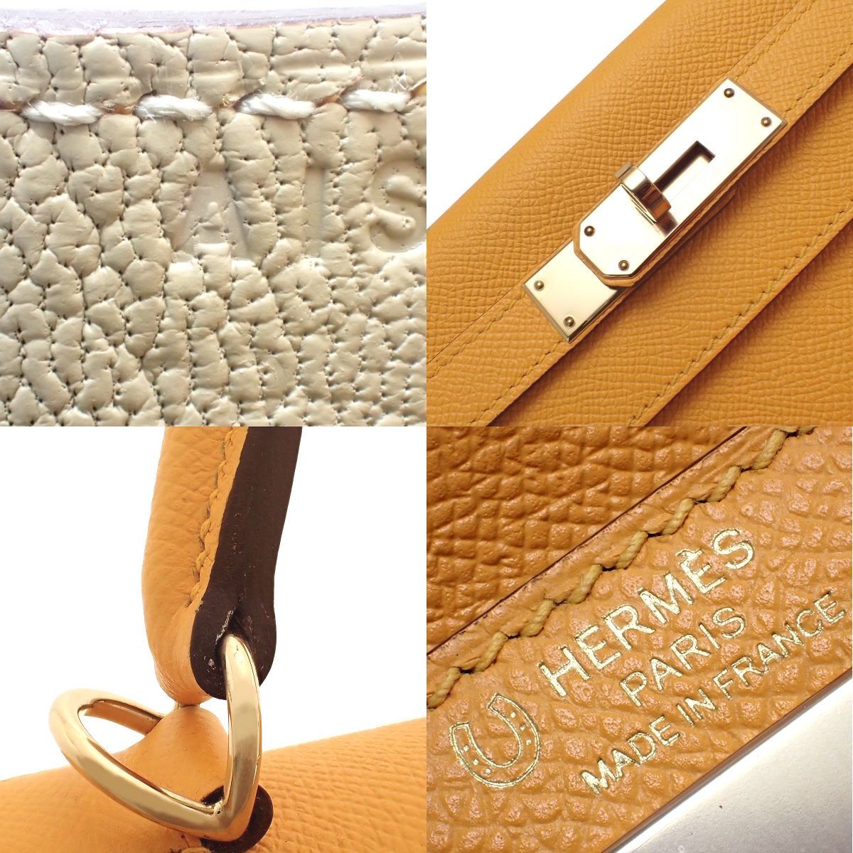 HERMES(エルメス) ケリー28 (外縫い) ジョーヌドール タバックキャメル イエロー黄 エプソン シャンパンゴールド金具 A刻印 ハンドバッグ 2WAY ショルダー 肩掛け パーソナルオーダー品 レディース 40802196547【中古】【アラモード】 HERMES(エルメス) ケリー28 (外縫い) ジョーヌドール タバックキャメル イエロー黄 エプソン シャンパンゴールド金具 A刻印 ハンドバッグ 2WAY ショルダー 肩掛け パーソナルオーダー品 レディース 40802196547【中古】【アラモード】