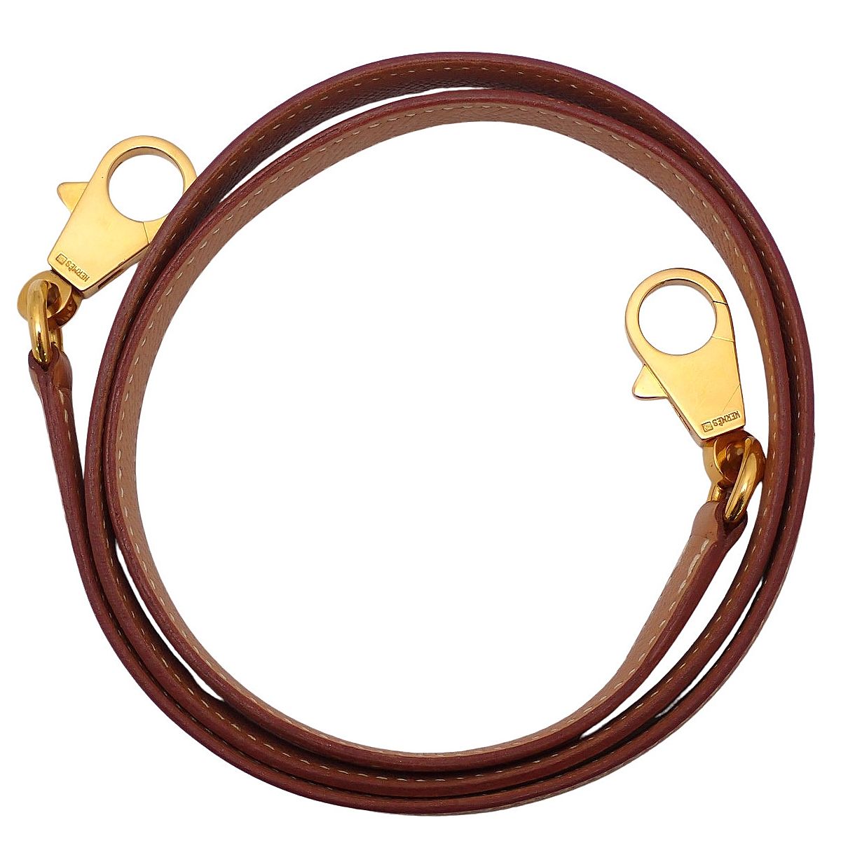 HERMES(エルメス) ショルダーストラップ ナチュラル ベージュ クシュベル ゴールド金具 小物 バッグストラップ バッグ小物 レディース 40802174672【中古】【アラモード】