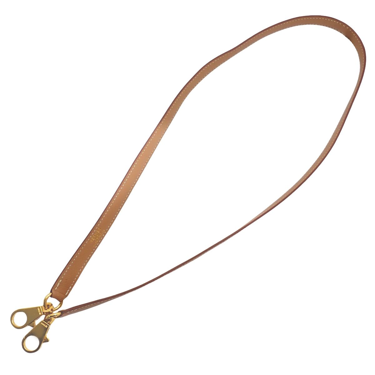 HERMES(エルメス) ショルダーストラップ ナチュラル ベージュ クシュベル ゴールド金具 小物 バッグストラップ バッグ小物 レディース 40802174672【中古】【アラモード】