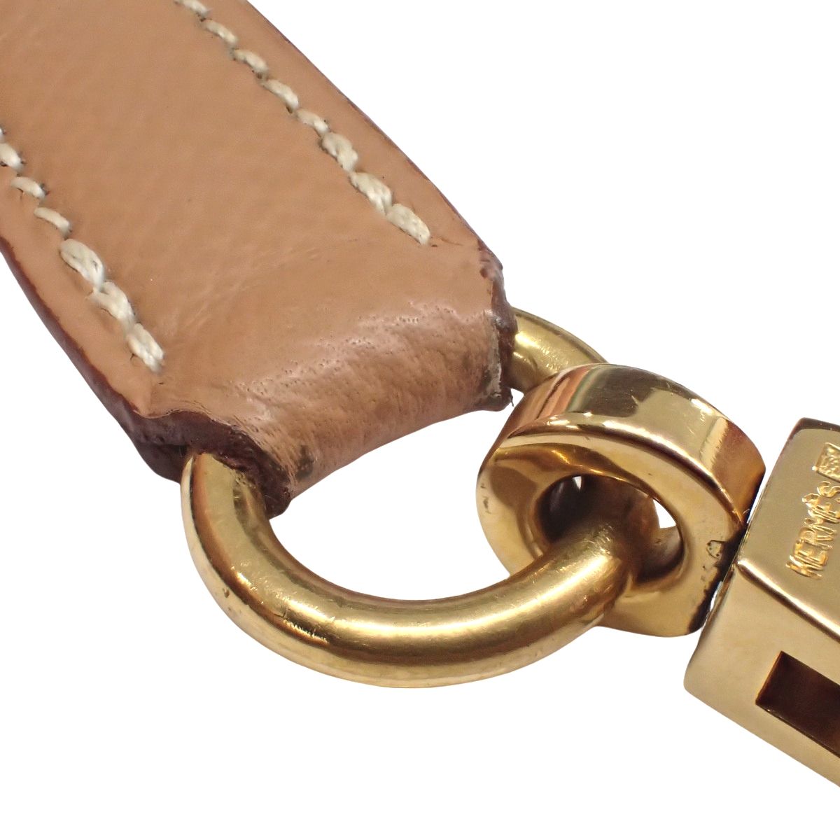 HERMES(エルメス) ショルダーストラップ ナチュラル ベージュ クシュベル ゴールド金具 小物 バッグストラップ バッグ小物 レディース 40802174672【中古】【アラモード】