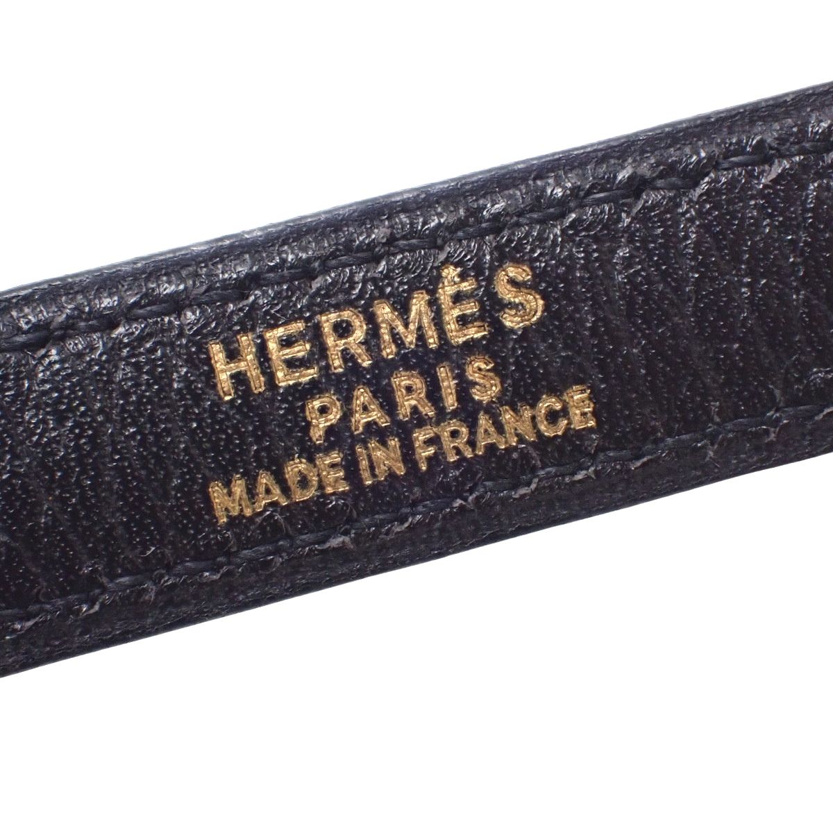 HERMES(エルメス) ショルダーストラップ ブラック黒 アルデンヌ ゴールド金具 小物 バッグストラップ バッグ小物 レディース 40802178629【中古】【アラモード】