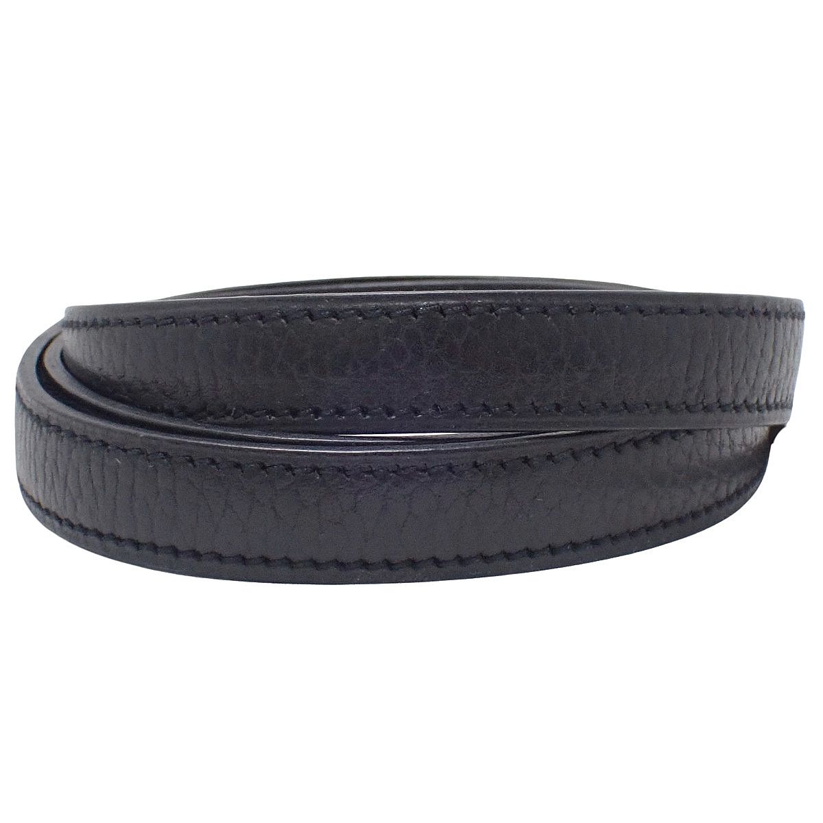 HERMES(エルメス) ショルダーストラップ ブラック黒 アルデンヌ ゴールド金具 小物 バッグストラップ バッグ小物 レディース 40802178629【中古】【アラモード】