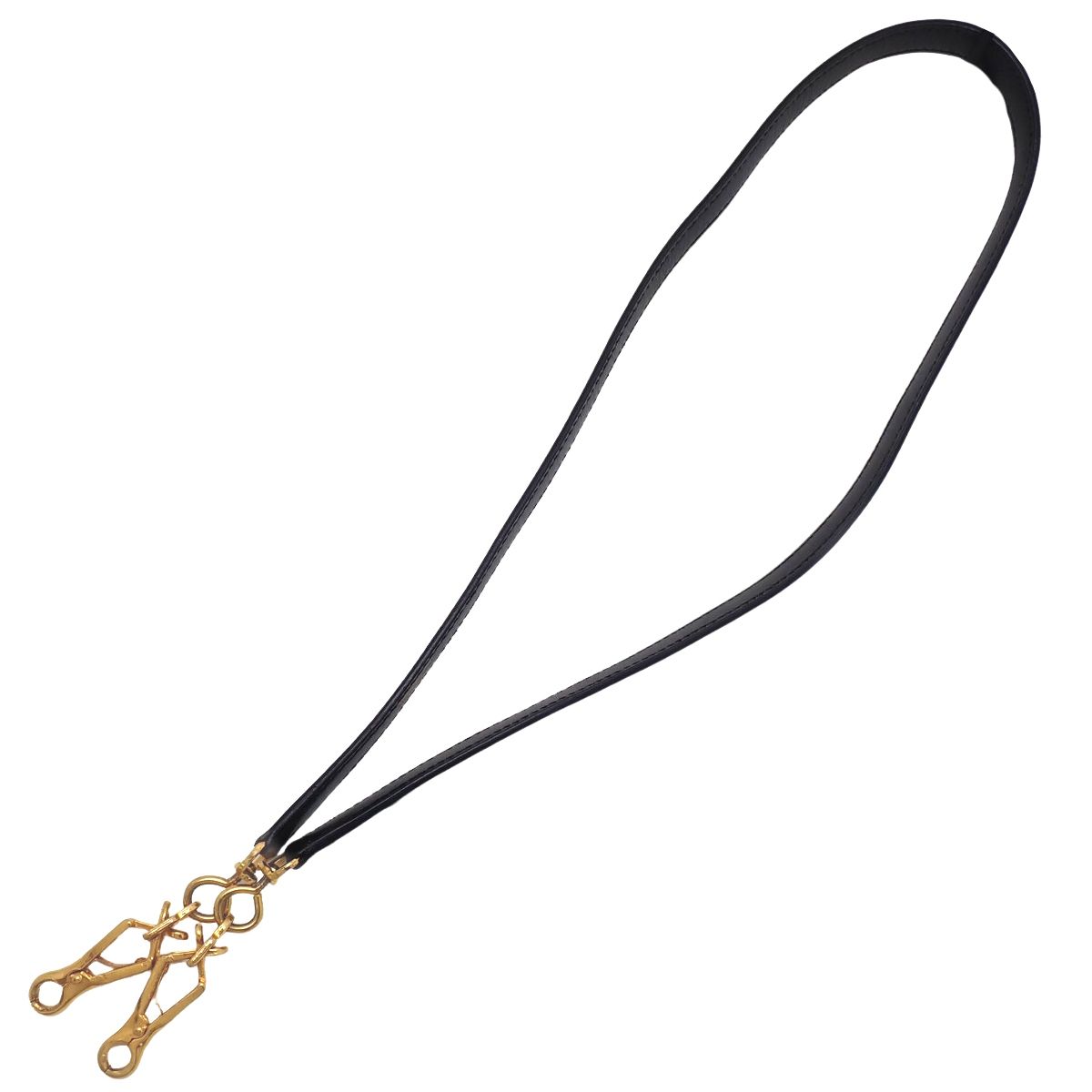 HERMES(エルメス) ショルダーストラップ ブラック黒 ボックスカーフ ゴールド金具 小物 バッグストラップ バッグ小物 レディース 40802178628【中古】【アラモード】
