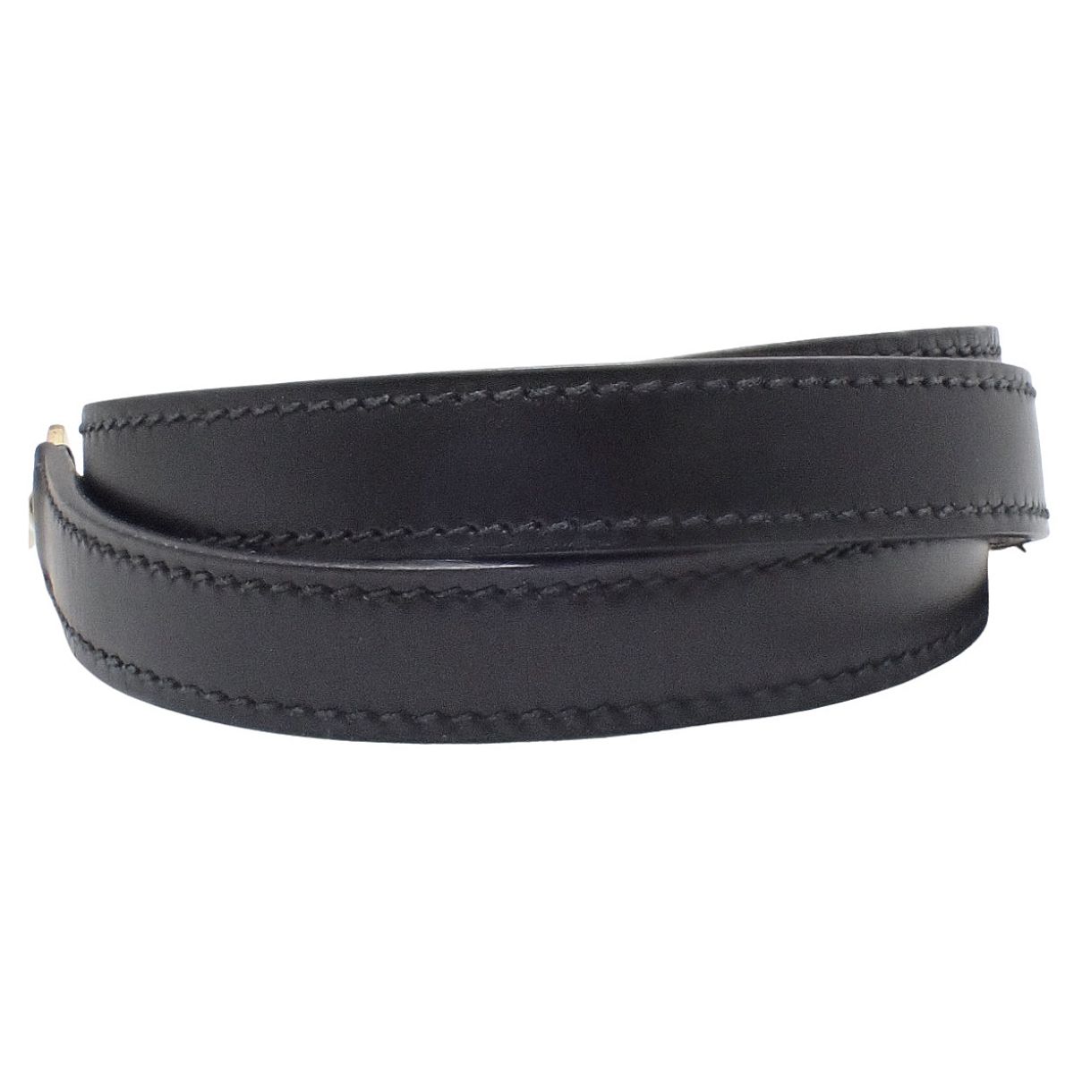 HERMES(エルメス) ショルダーストラップ ブラック黒 ボックスカーフ ゴールド金具 小物 バッグストラップ バッグ小物 レディース 40802178628【中古】【アラモード】