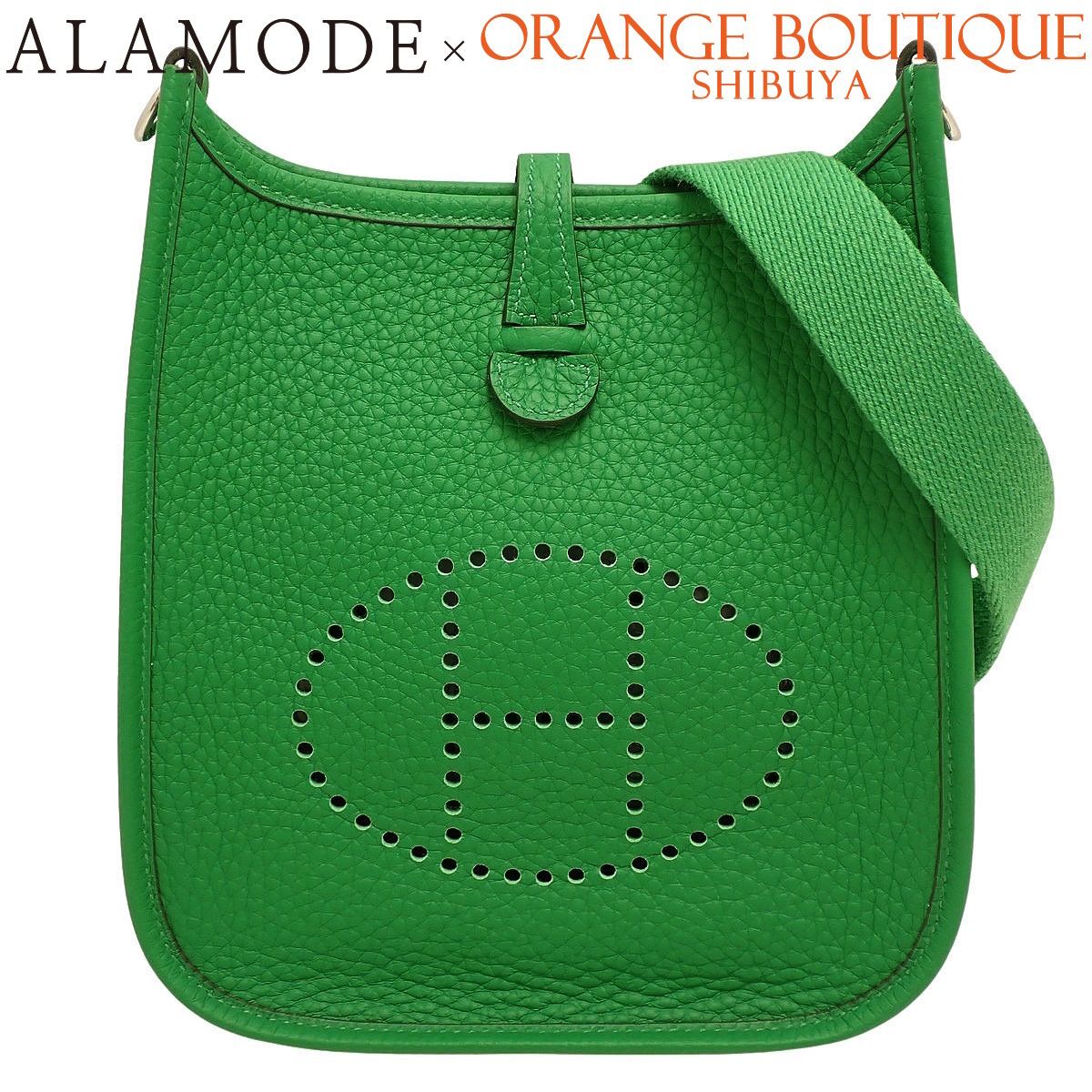 【未使用】HERMES(エルメス) エブリン アマゾンTPM バンブー グリーン緑 トリヨンクレマンス パラジウム金具 シルバー金具 K刻印 ショルダーバッグ 肩掛け 斜め掛け エヴリン レディース 40802198648【アラモード】