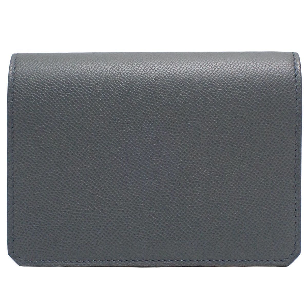 HERMES(エルメス) メドール カードケース グレー ヴォーマダム ゴールド金具 W刻印 パスケース 2つ折り 二つ折り 小物 スタッズ レディース 40802195137【アラモード】