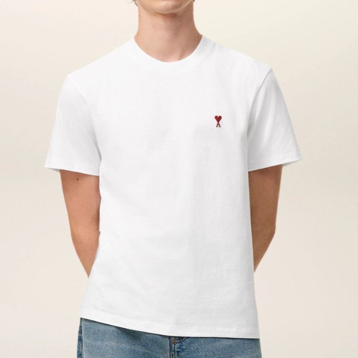 新品　AMI PARIS 半袖Tシャツ　ホワイト　Mサイズ　白　オーガニックコットン