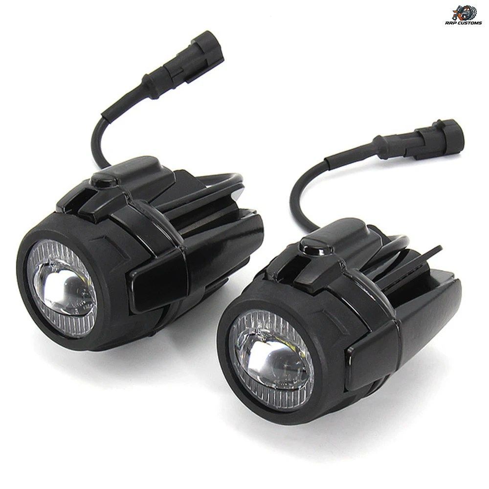 FADUIES製 オートバイ用LED補助ランプ フォグランプ ドライビングライトキット 保護ガード付き 配線ハーネス BMW R1200GS/ADV/F800GS K1600