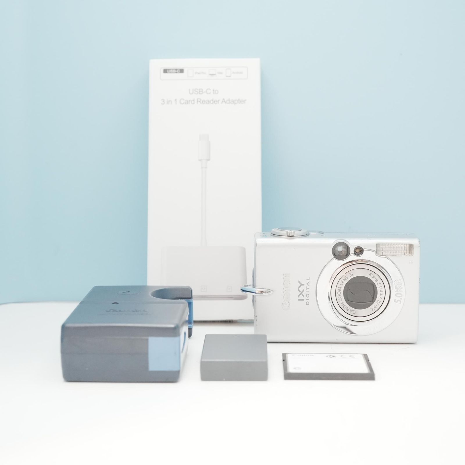 Canon IXY DIGITAL 500 デジカメ スマホ転送OK フルセット 美品 a6616