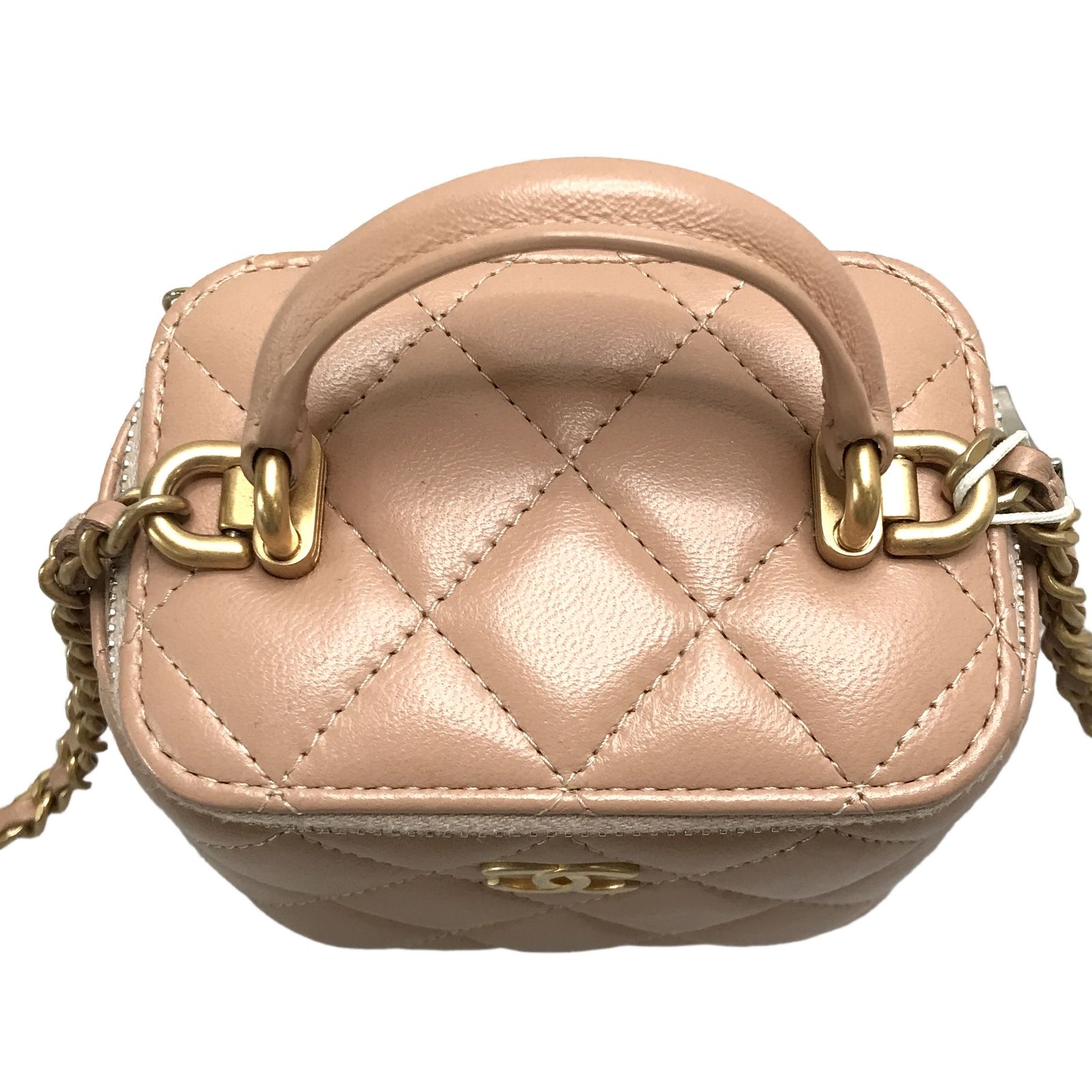 シャネル CHANEL マトラッセ ミニバニティ ショルダーバッグ ベージュ